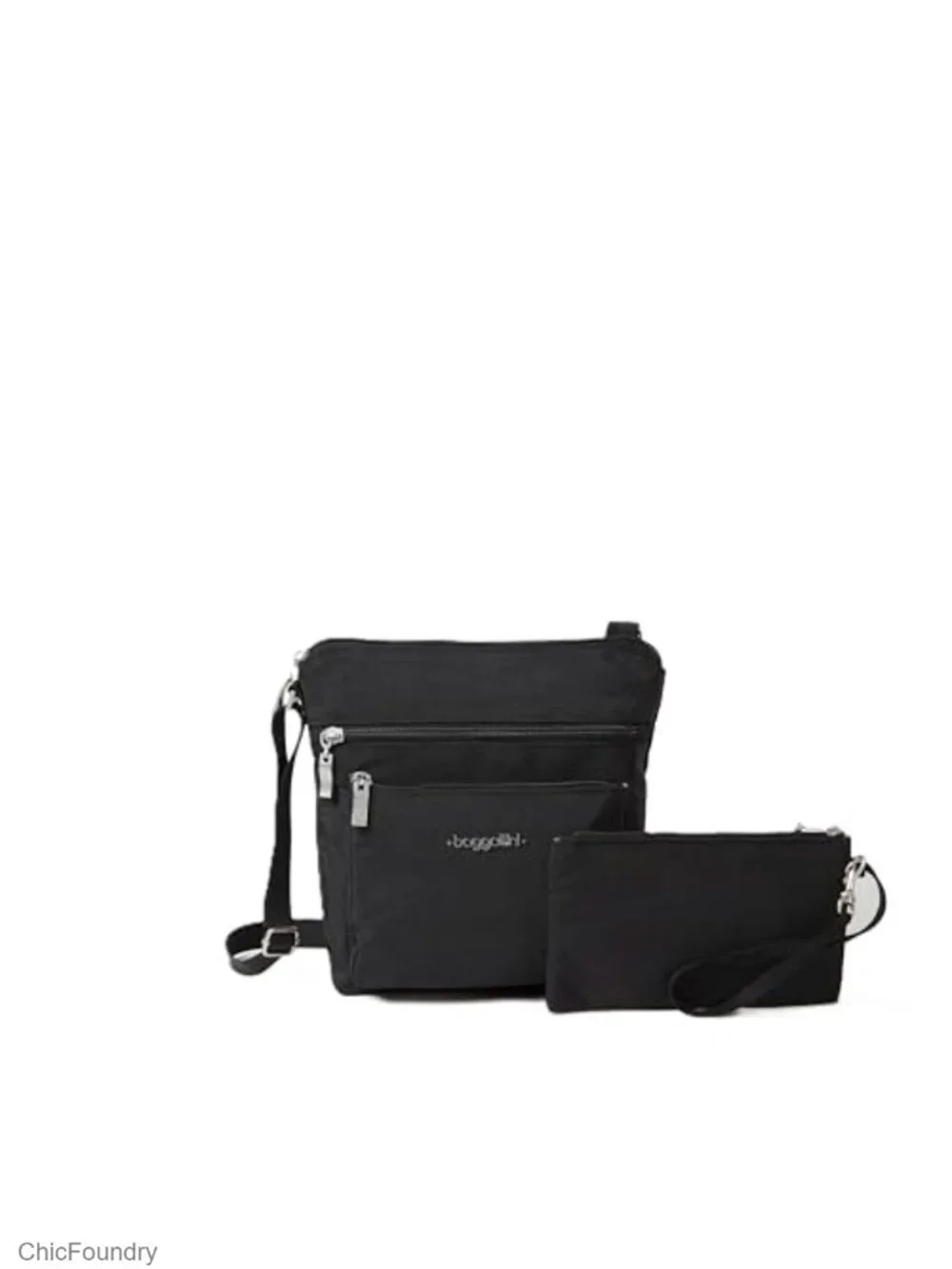 Lightweight Nylon Crossbody Bag with RFID Wristlet